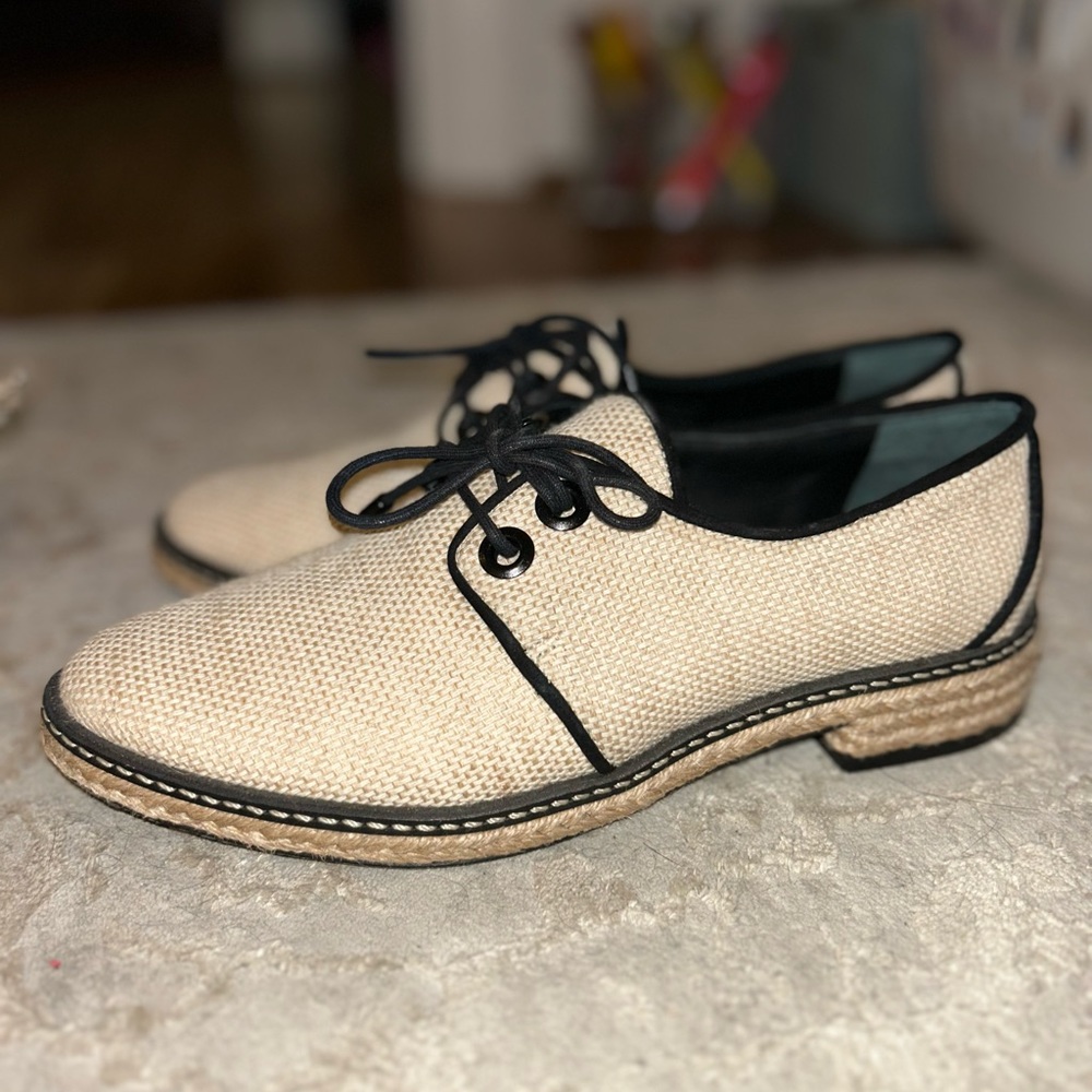 Tory Burch Tweed Lace Up Dress Shoe